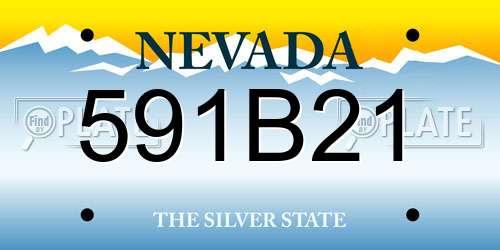 591B21 Nevada License Plate