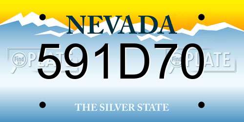 591D70 Nevada License Plate