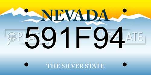 591F94 Nevada License Plate
