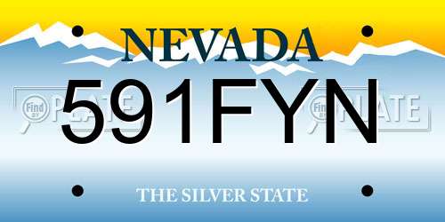 591FYN Nevada License Plate