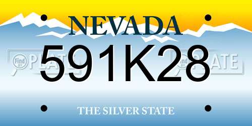 591K28 Nevada License Plate