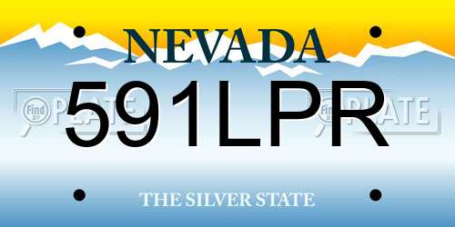 591LPR Nevada License Plate