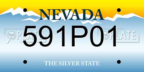 591P01 Nevada License Plate