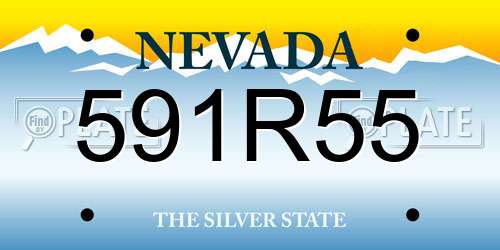 591R55 Nevada License Plate