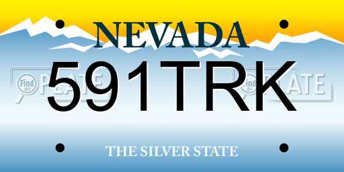 591TRK Nevada License Plate