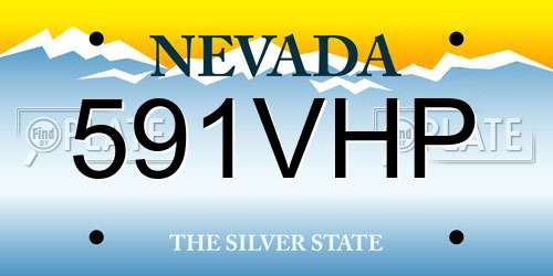 591VHP Nevada License Plate