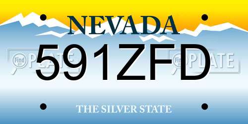 591ZFD Nevada License Plate