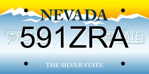 591ZRA Nevada License Plate