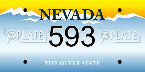 593 Nevada License Plate