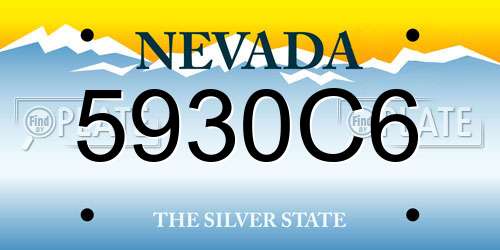 5930C6 Nevada License Plate