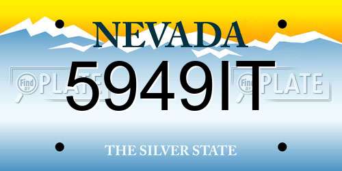 5949IT Nevada License Plate