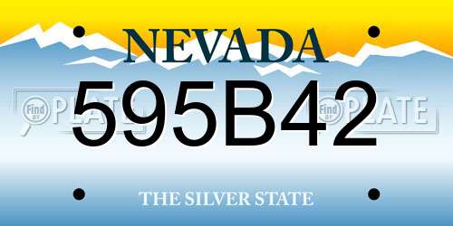 595B42 Nevada License Plate