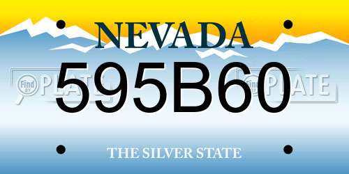 595B60 Nevada License Plate