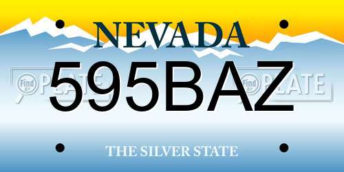 595BAZ Nevada License Plate