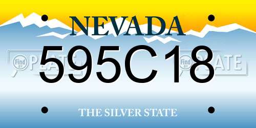 595C18 Nevada License Plate