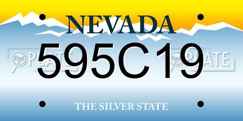 595C19 Nevada License Plate