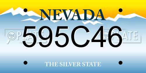 595C46 Nevada License Plate
