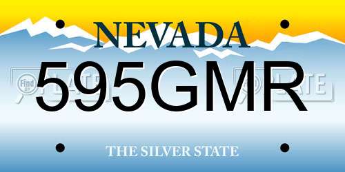 595GMR Nevada License Plate