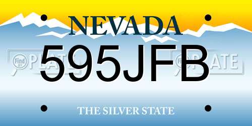 595JFB Nevada License Plate