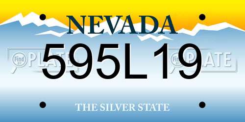 595L19 Nevada License Plate