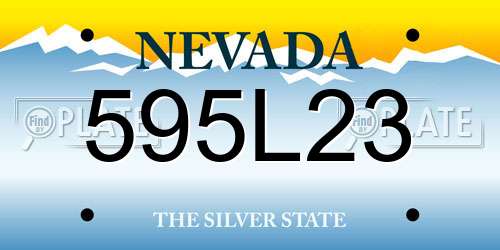 595L23 Nevada License Plate