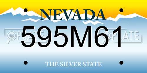 595M61 Nevada License Plate