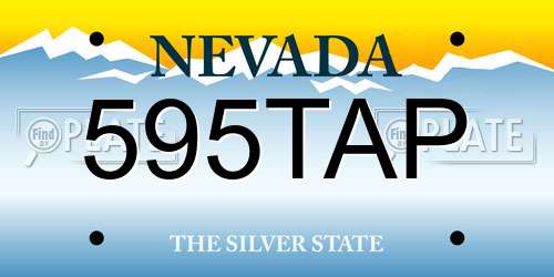 595TAP Nevada License Plate