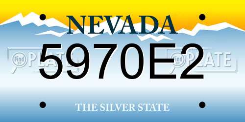5970E2 Nevada License Plate