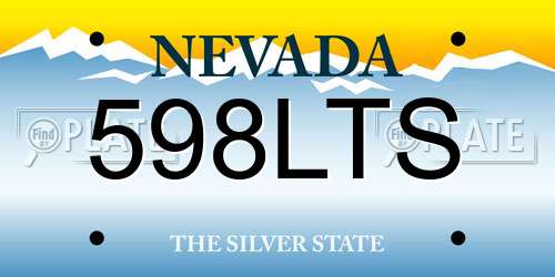 598LTS Nevada License Plate