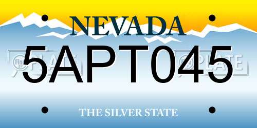 5APT045 Nevada License Plate