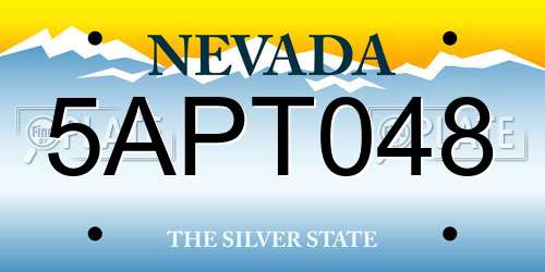 5APT048 Nevada License Plate