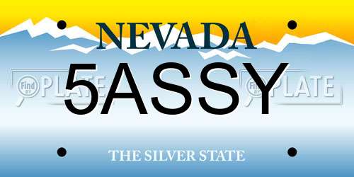 5ASSY Nevada License Plate