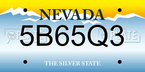 5B65Q3 Nevada License Plate