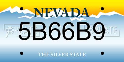 5B66B9 Nevada License Plate