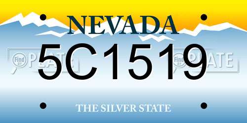 5C1519 Nevada License Plate