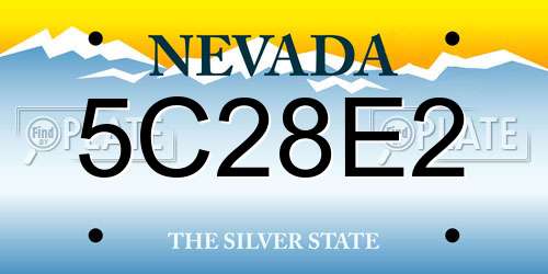 5C28E2 Nevada License Plate