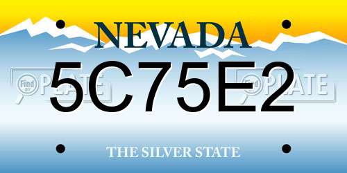 5C75E2 Nevada License Plate