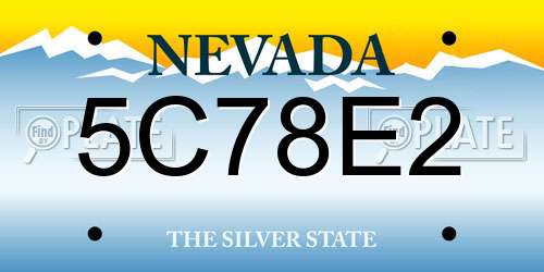 5C78E2 Nevada License Plate