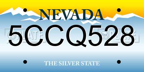 5CCQ528 Nevada License Plate