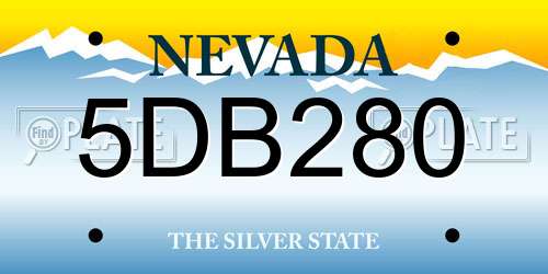 5DB280 Nevada License Plate