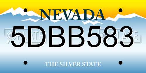 5DBB583 Nevada License Plate