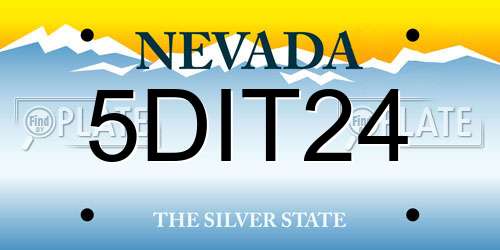 5DIT24 Nevada License Plate