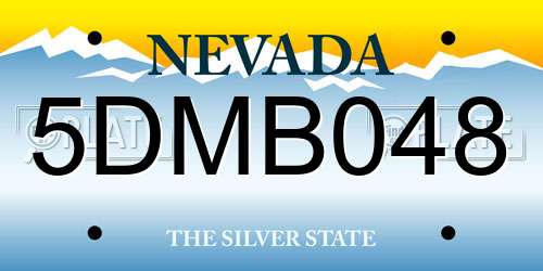 5DMB048 Nevada License Plate