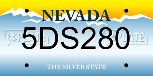 5DS280 Nevada License Plate
