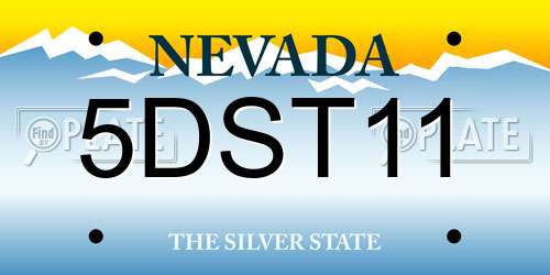 5DST11 Nevada License Plate