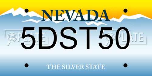 5DST50 Nevada License Plate