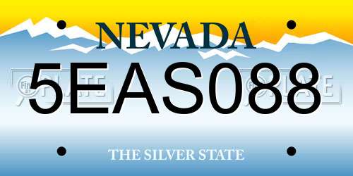5EAS088 Nevada License Plate