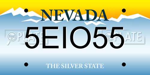 5EIO55 Nevada License Plate