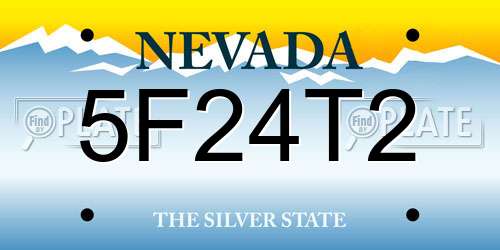 5F24T2 Nevada License Plate