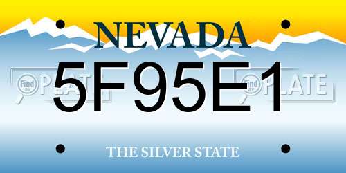 5F95E1 Nevada License Plate
